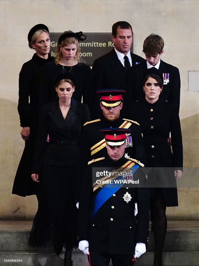 Queen Elizabeth II's Grandchildren Mount Vigil At Westminster Hall