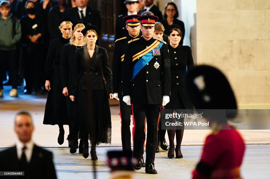Queen Elizabeth II's Grandchildren Mount Vigil At Westminster Hall