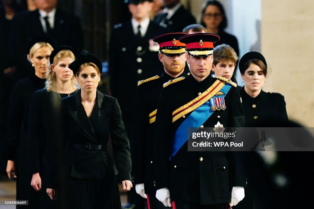 Queen Elizabeth II's Grandchildren Mount Vigil At Westminster Hall