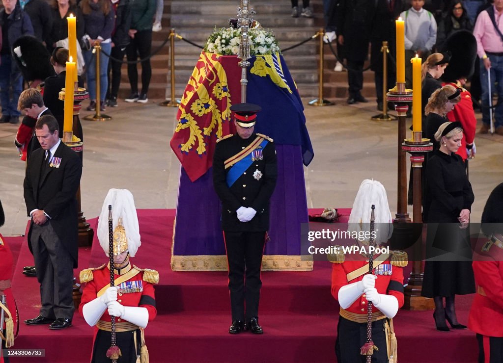 Queen Elizabeth II's Grandchildren Mount Vigil At Westminster Hall