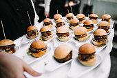 photo of small burgers in a wedding