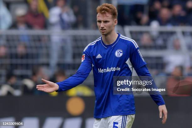 Sepp van den Berg of Schalke 04 during the German Bundesliga match between Borussia Dortmund v Schalke 04 at the Signal Iduna Park on September 17,...