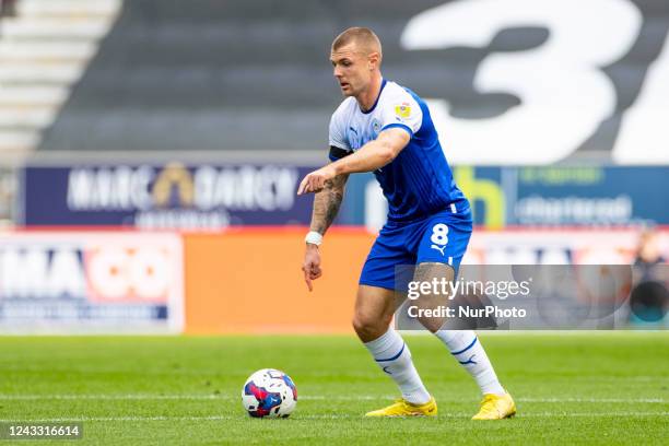 Max Power of Wigan Athletic during the Sky Bet Championship match between Wigan Athletic and Reading at the DW Stadium, Wigan on Saturday 17th...