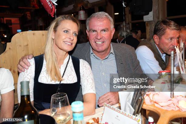 Carsten Spohr, CEO Lufthansa, and his wife Vivian Spohr during the opening day of the 187th Oktoberfest at Käferschänke Theresienwiese on September...