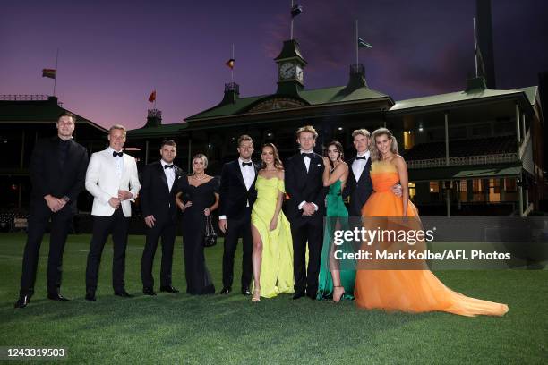 Hayden McLean, Isaac Heeney, Tom Papley, Annie Milner, Luke Parker, Kate Lawrence, Callum Mills, Tiffany Browne, Chad Warner and Alice Hughes pose...