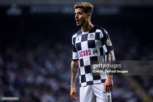 Bruno Lourenço of Boavista FC gestures during the Liga Portugal Bwin match between Boavista and Sporting CP at Estadio do Bessa on September 17, 2022...