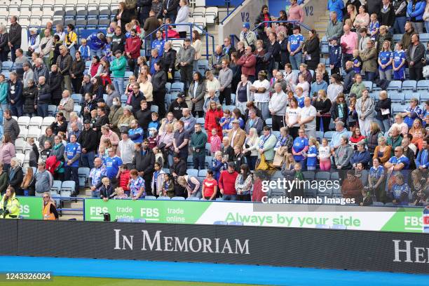 Minutes silence is held to pay tribute to the passing of Her Majesty, Queen Elizabeth II, ahead of the FA Women's Super League match between...