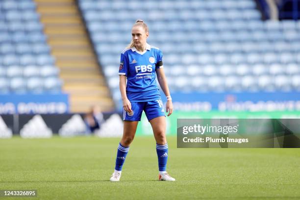 Josie Green of Leicester City Women during the FA Women's Super League match between Leicester City and Tottenham Hotspur at King Power Stadium on...