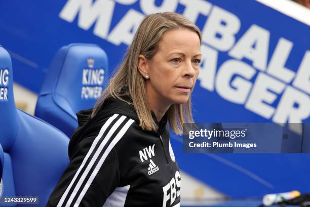 Leicester City Women Assistant Manager Nicola Williams during the FA Women's Super League match between Leicester City and Tottenham Hotspur at King...