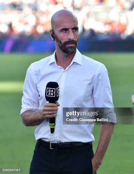 Borja Valero Iglesias, Journalist Dazn, prior the Serie A match between AS Roma and Atalanta BC at Stadio Olimpico on September 18, 2022 in Rome,...