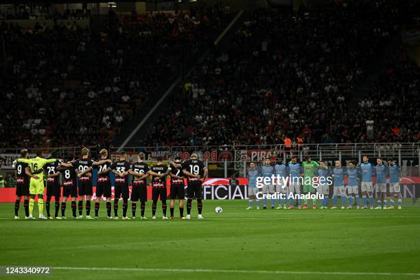 Milan and Napoli teams during the Serie A championship football match AC Milan vs Napoli at San Siro Stadium in Milan, Italy on September 18, 2022.