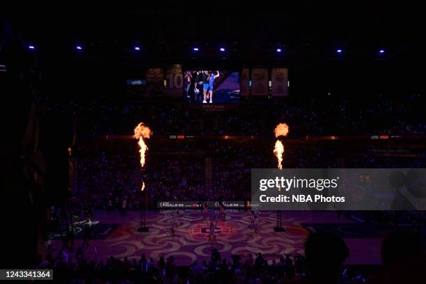 View of the court before the start of the game between the Las Vegas Aces and the Connecticut Sun on during Game 5 of the WNBA Finals on September...