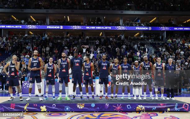 Players of Spain celebrate becoming EuroBasket 2022 champions after beating France 88-76 in the EuroBasket 2022 final match between Spain and France...