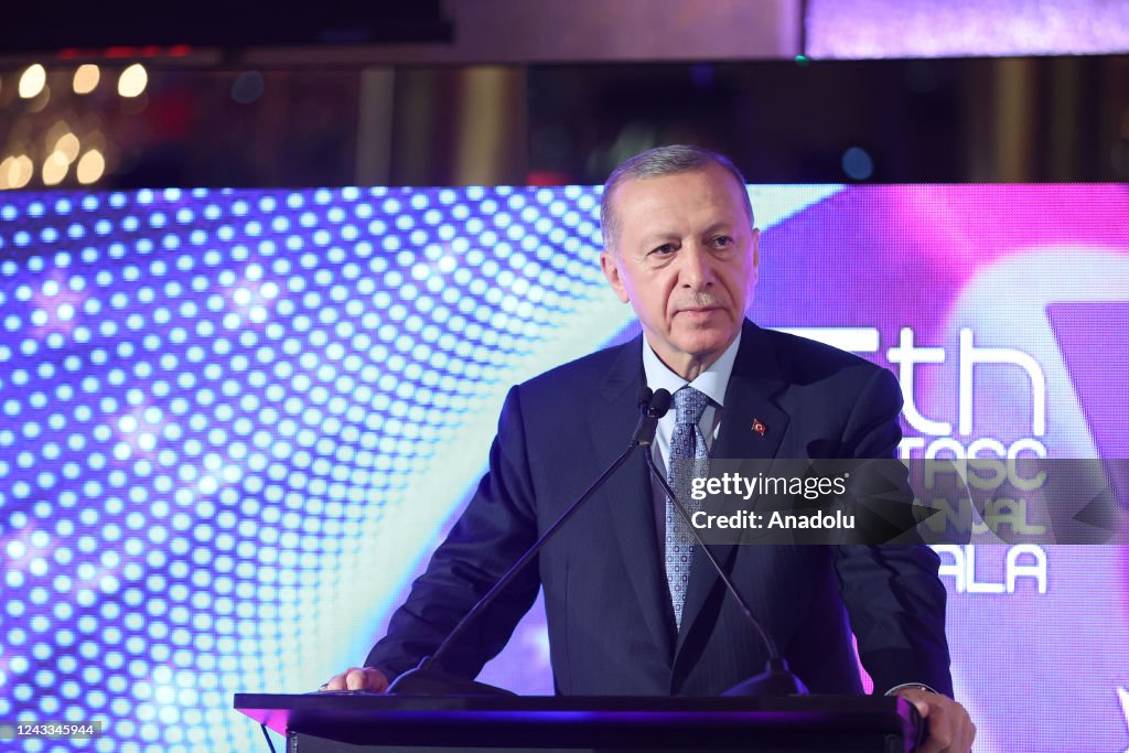 Tayyip Turkish President Recep Tayyip Erdogan speaks during the 5th annual ...