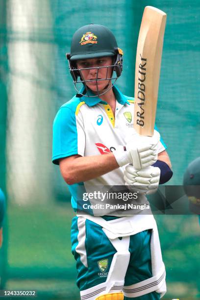 Adam Zampa of Australia during the practice session at Punjab Cricket Association Stadium on September 19, 2022 in Mohali, India.