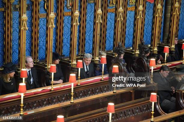 Carole Middleton and Michael Middleton at the State Funeral of Queen Elizabeth II, held at Westminster Abbey, on September 19, 2022 in London,...