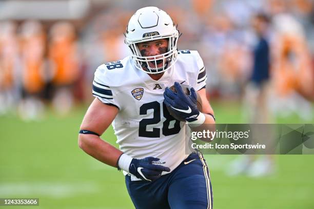 During the college football game between the Akron Zips and the Tennessee Volunteers at Neyland Stadium in Knoxville, TN.