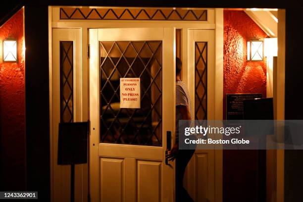 Martha's Vineyard, MA A Venezuelan migrant enters St. Andrew's Episcopal Church in Marthas Vineyard where he is being sheltered. Two planes of...