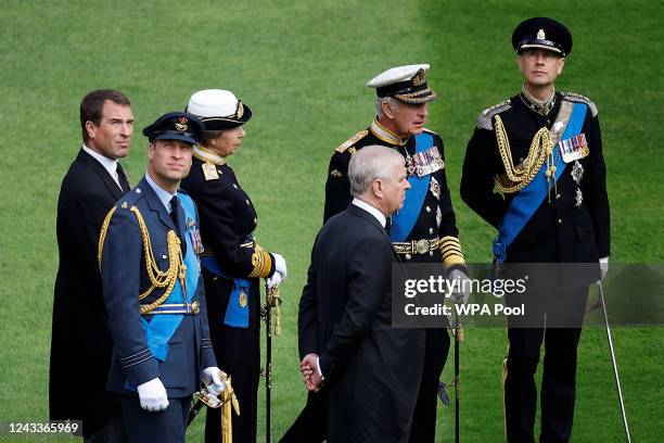 Prince William, Prince of Wales, King Charles III, Princess Anne, Princess Royal, Prince Andrew, Duke of York, Prince Edward, Early of Wessex and...