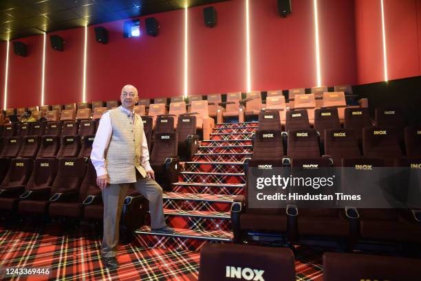 Owner of 'INOX' multiplex Vijay Dhar ahead of the inauguration of multiplex comprising three cinema auditoriums with a capacity of 520 seats on...