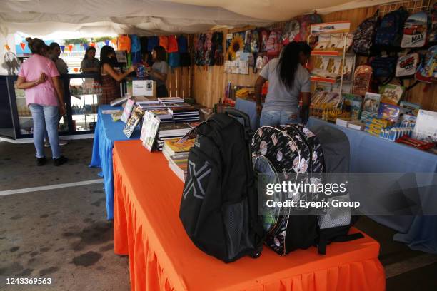 Venezuelans attend the first "San Francisco School Fair 2022". In the facilities of the mayor's office in the southern municipality, an initiative of...