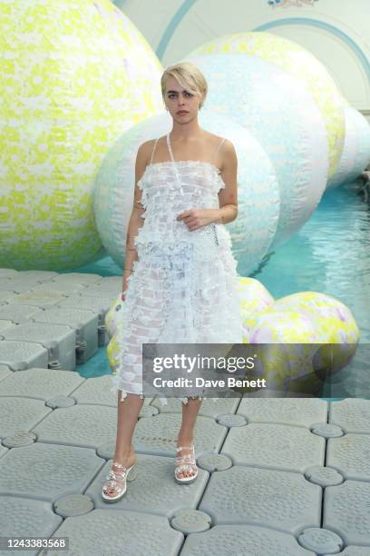 Bee Beardsworth attends the Susan Fang SS23 catwalk show, during London Fashion Week, on September 20, 2022 in London, England.
