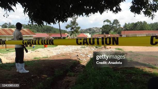 Health measures are taken at Mubende Regional Referral Hospital after an outbreak of Ebola in the country in Mubende, Uganda on September 20, 2022....