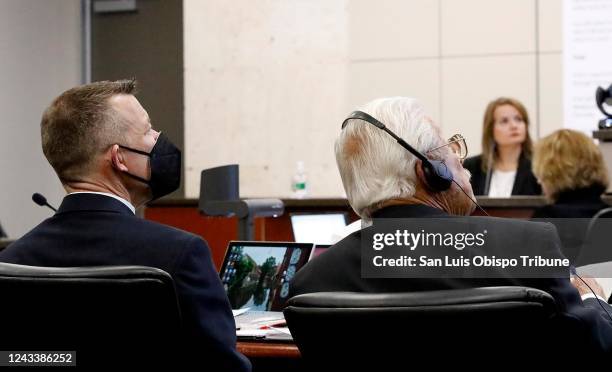 Paul Flores, left and Ruben Flores listen to testimony from DNA expert Angela Butler in Monterey County Superior Court in Salinas on Monday, Sept. 19...