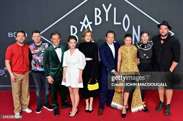 German actor Hanno Koffler, German actor Christian Friedel, German actor Volker Bruch, German actress Liv Lisa Fries, German actress Fritzi...