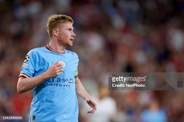 Kevin De Bruyne attacking midfield Belgium during the UEFA Champions League group G match between Sevilla FC and Manchester City at Estadio Ramon...