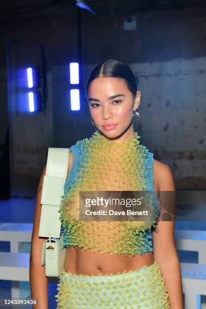 Edie Liberty Rose attends the Chet Lo SS23 Show during London Fashion Week September 2022 at The Old Selfridges Hotel on September 20, 2022 in...