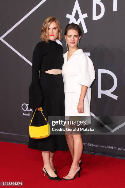 Fritzi Haberlandt and Liv Lisa Fries attend the "Babylon Berlin" premiere on September 20, 2022 in Berlin, Germany.