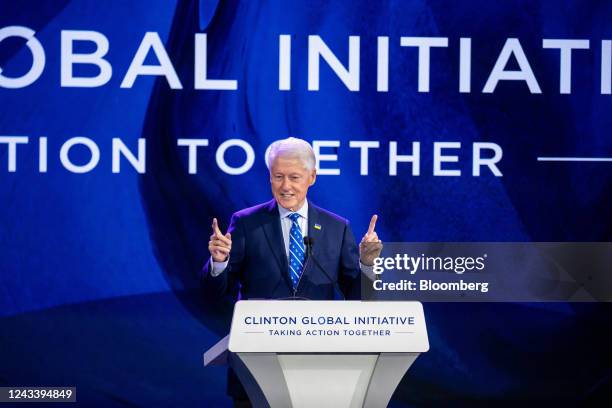 Former US President Bill Clinton speaks during the Clinton Global Initiative annual meeting in New York, US, on Tuesday, Sept. 20, 2022. For the...