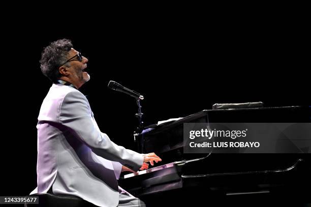 Argentine musician Fito Paez performs during the "El amor 30 años despues del amor" tour, which celebrates the 30th anniversary of the release of his...