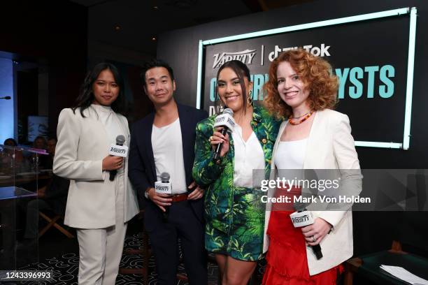 TikTok Creators Daphne Le, David Ma, Emily Uribe and Adrienne Lahens, Global Head of Operations, TikTok Creator Marketing Solutions during Variety's...