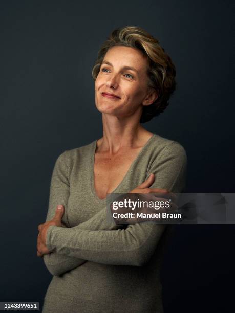 Writer Anna Gavalda poses for a portrait on September 3, 2013 in Paris, France.