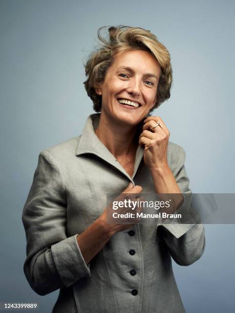 Writer Anna Gavalda poses for a portrait on September 3, 2013 in Paris, France.