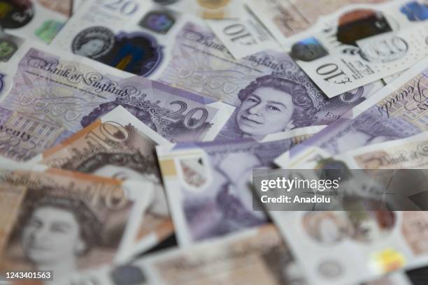 In this illustration photo British pound banknotes are seen in London, United Kingdom on September 21, 2022. Rasid Necati Aslim / Anadolu Agency