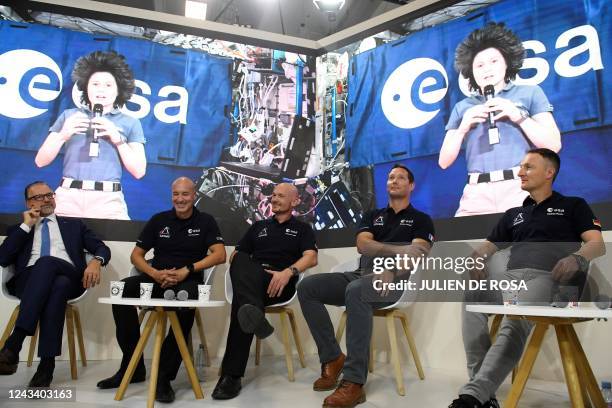 European Space Agency's astronauts Germany's Alexander Gerst , France's Thomas Pesquet , Italy's Luca Parmitano and Germany's Matthias Maurer take...