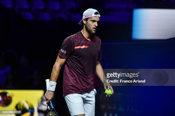 Joao SOUSA of Portugal during the Moselle Open - ATP250 on September 21, 2022 in Metz, France.