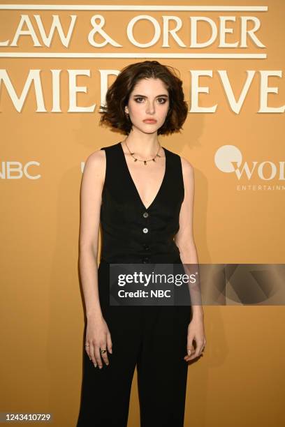 Law & Order Crossover Premiere Press Day" -- Pictured: Ainsley Seiger,Law & Order: Organized Crime at Capitale NYC, September 19, 2022 --