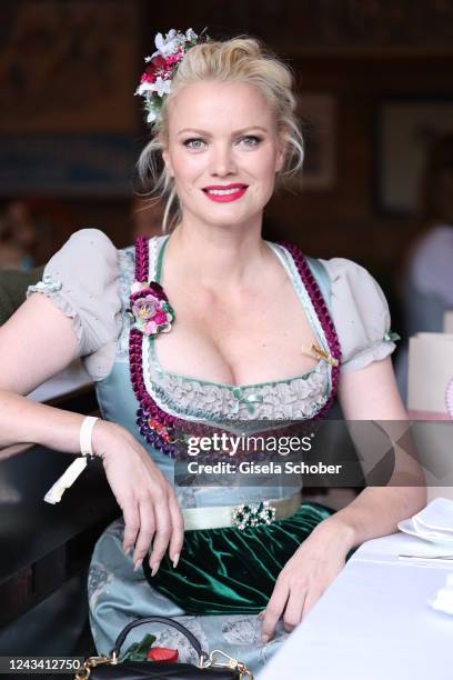 Franziska Knuppe at the Mercedes-Benz Damen Wiesn during the Oktoberfest 2022 at Kaefer Wiesn-Schaenke on September 21, 2022 in Munich, Germany.