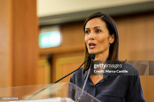 The politician of the Action-Italy Alive coalition, Mara Carfagna, during the electoral tour in Naples, for the Italian political elections of 25...