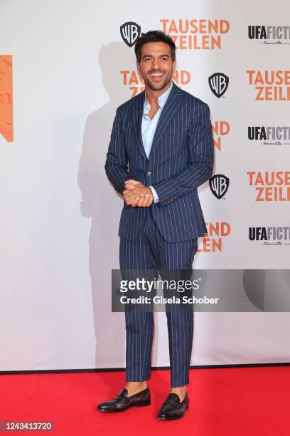 Elyas M'Barek during the "Tausend Zeilen" film premiere at Astor Filmlounge on September 21, 2022 in Munich, Germany.