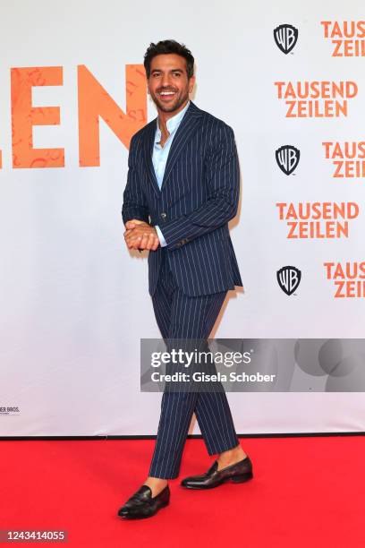 Elyas M'Barek during the "Tausend Zeilen" film premiere at Astor Filmlounge on September 21, 2022 in Munich, Germany.