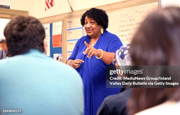 Ontario, CA California Secretary of State Shirley Weber Ph.D. Speaks to students at Chaffey High School in Ontario on Wednesday, Sept. 21, 2022 about...