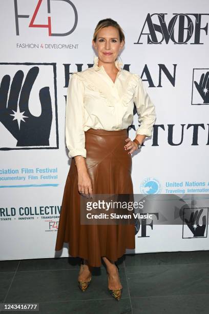 Poppy Harlow attends The Human Kind Film Series on September 21, 2022 in New York City.