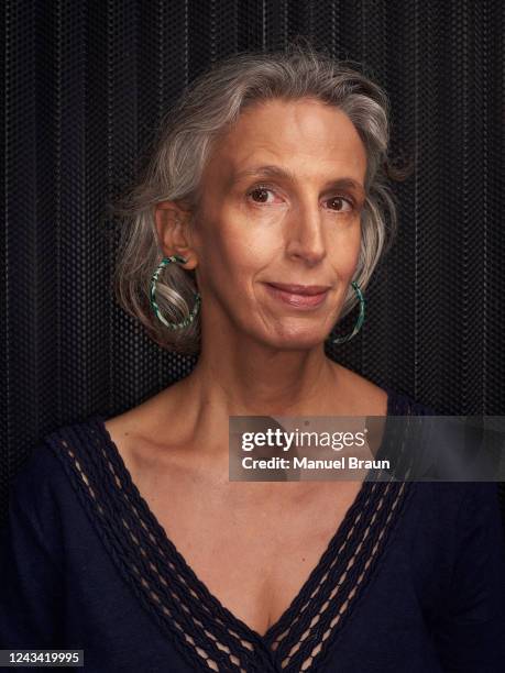 Writer Mona Chollet poses for a portrait on September 9, 2022 in Paris, France.