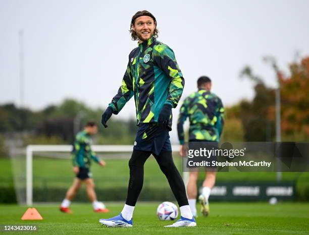 Dublin , Ireland - 22 September 2022; Jeff Hendrick during a Republic of Ireland training session at the FAI National Training Centre in Abbotstown,...