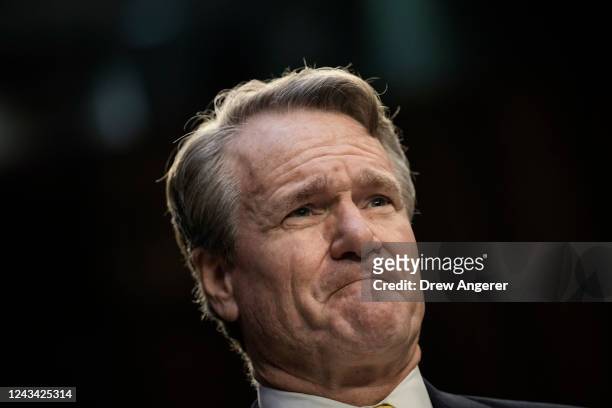 Bank of America CEO Brian Thomas Moynihan testifies during a Senate Banking, Housing, and Urban Affairs Committee hearing on Capitol Hill September...